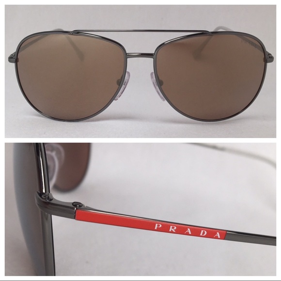 Prada Other - PRADA Aviator Pilot PS55US Gunmetal size 61